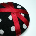 Ponytail Holder - Red Polk..